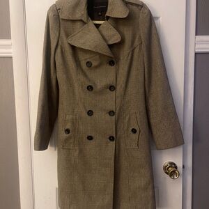 Banana Republic Tweed Double-Breasted Trench Coat  Medium